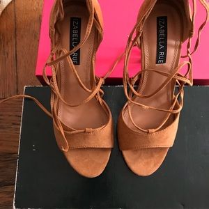 Suede burnt orange heels